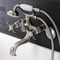 Kingston Brass KS246SN Wall Mount Clawfoot Tub Faucet with Hand Shower, Brushed Nickel KS246SN - alternate 4